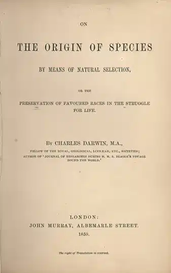 Livre the origin of species - Atheopedia